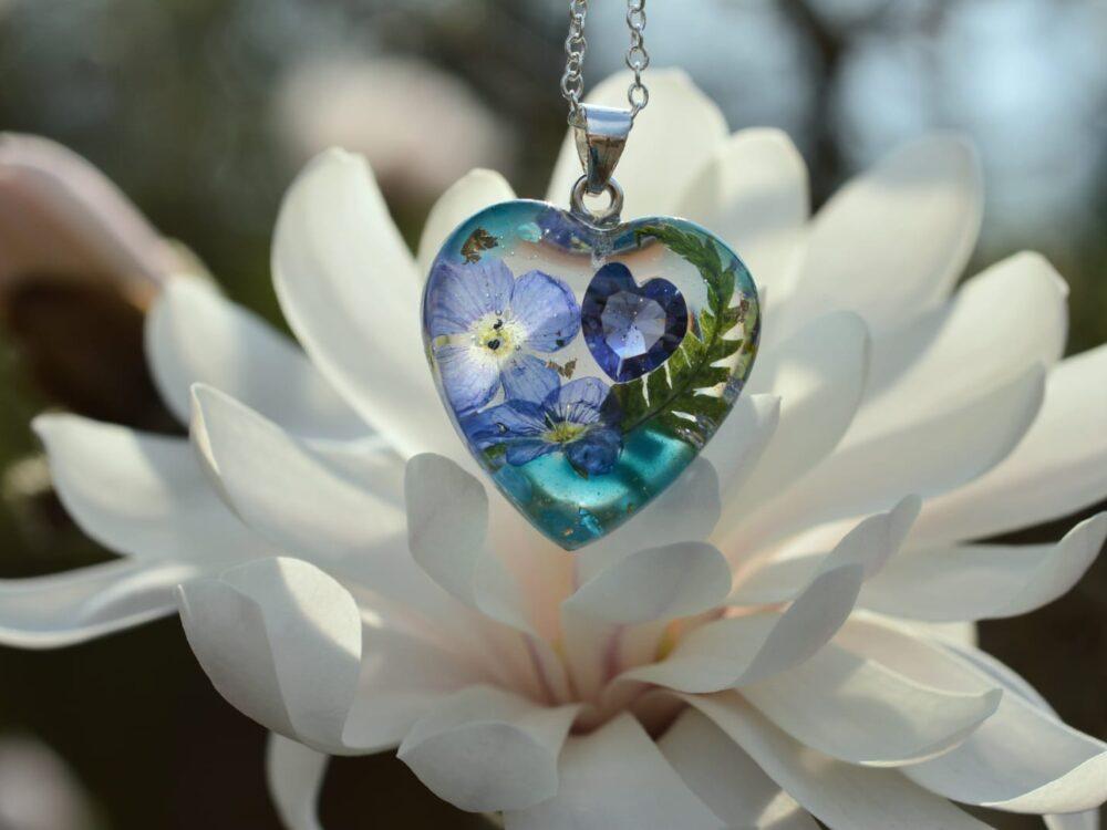 Collier Coeur Bleu